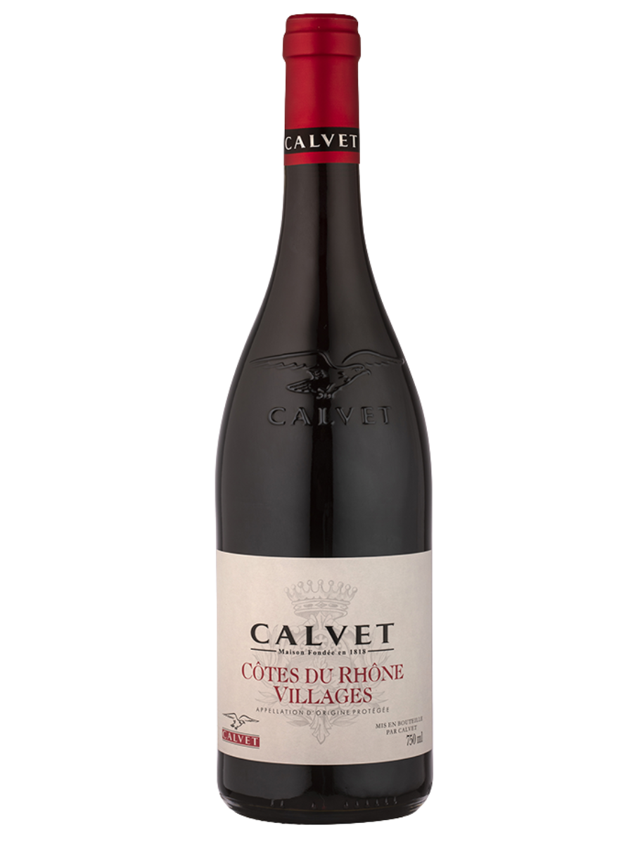 CALVET-COTES-DU-RHONE-VILLAGES-075.png.png Calvet Côtes du Rhône Villages 0,75 l 15% - obrazek 1
